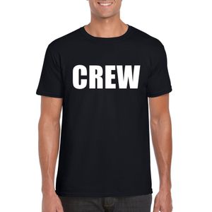 Crew tekst t-shirt zwart heren