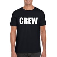 Crew tekst t-shirt zwart heren