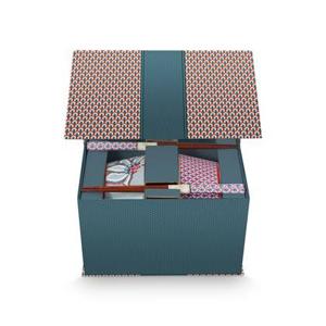 Pip Studio Giftset Oriental - Kommen en Eetstokjes - Blauw - 15 cm