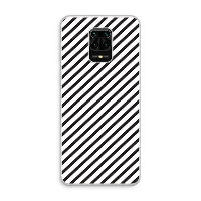 Strepen zwart-wit: Xiaomi Redmi Note 10 Lite Transparant Hoesje