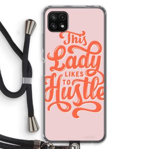 Hustle Lady: Samsung Galaxy A22 5G Transparant Hoesje met koord