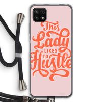 Hustle Lady: Samsung Galaxy A22 5G Transparant Hoesje met koord