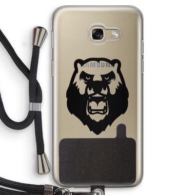 Angry Bear (black): Samsung Galaxy A5 (2017) Transparant Hoesje met koord