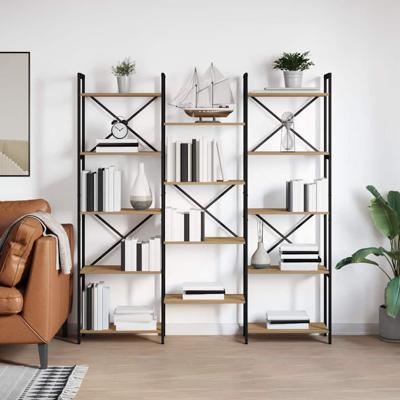 Boekenkast artisanaal eikenkleurig 156 x 25 x 167.5 cm