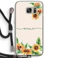 Zonnebloemen: Samsung Galaxy S7 Transparant Hoesje met koord