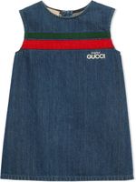 Gucci Kids robe en jean Original Gucci Web - Bleu - thumbnail