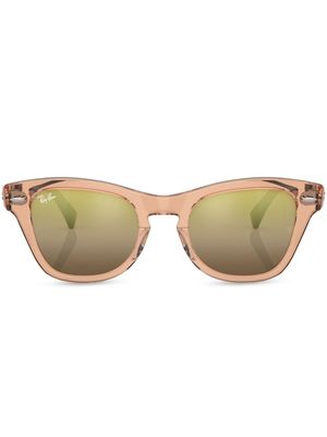 Ray-Ban lunettes de soleil à monture carrée - Marron