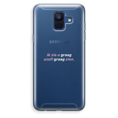 uzelf graag zien: Samsung Galaxy A6 (2018) Transparant Hoesje