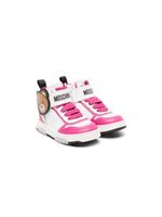 Moschino Kids baskets en cuir à patch Teddy Bear - Blanc