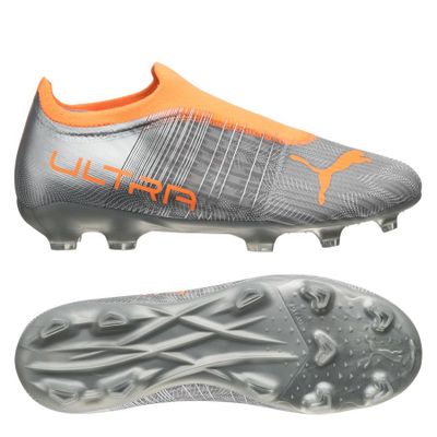 PUMA Ultra 3.4 Laceless FG/AG Instinct - Zilver/Oranje Kinderen PUMA Ultra 3.4 Laceless FG/AG Instinct - Zilver/Oranje Kinderen