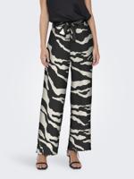 Only Onlnova Life Vis Palazzo Pant Aop Broek Black 644 Refined Zebra
