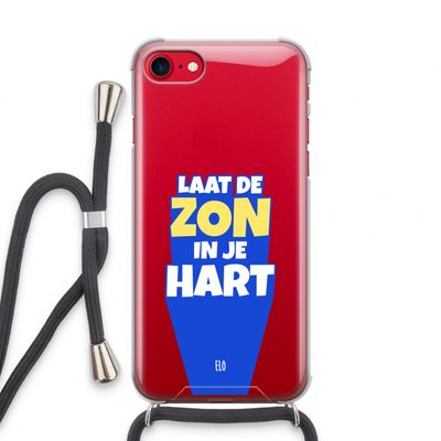 Laat de zon in je hart: iPhone SE 2020 Transparant Hoesje met koord