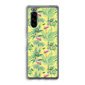 Flamingo party: Sony Xperia 5 Transparant Hoesje