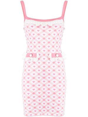 Alessandra Rich robe courte à imprimé cœurs - Rose