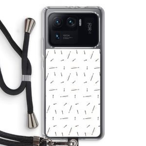 Hipster stripes: Xiaomi Mi 11 Ultra Transparant Hoesje met koord