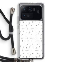Hipster stripes: Xiaomi Mi 11 Ultra Transparant Hoesje met koord