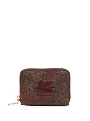 ETRO portefeuille Pegaso à fermeture zippée - Rouge