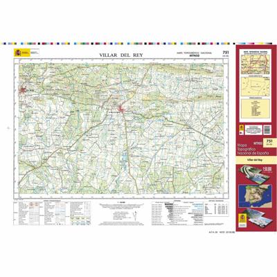 Topografische kaart 751 MT50 Villar del Rey | CNIG - Instituto Geográfico Nacional1