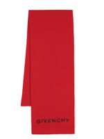 Givenchy écharpe à logo brodé - Rouge