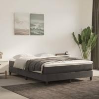 Pocketveringmatras 140x220x20 cm fluweel donkergrijs