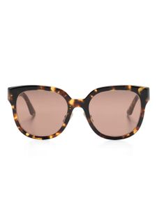 Miu Miu Eyewear lunettes de soleil carrées à logo - Marron