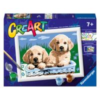 Ravensburger Creart schilderen op nummer - schattige puppies