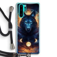 Wolf Dreamcatcher: Huawei P30 Pro Transparant Hoesje met koord