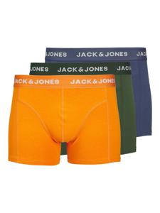 Jack & Jones Jack & Jones Heren Boxershorts Trunks JACKEX Oranje/Groen/Blauw 3-Pack