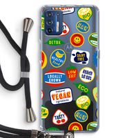 Fruitsticker: Motorola Moto G9 Plus Transparant Hoesje met koord Fruitsticker: Motorola Moto G9 Plus Transparant Hoesje met koord