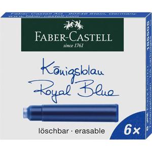 Inktpatronen Faber-Castell blauw doosje a 6 stuks