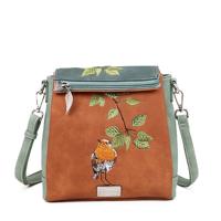Hi-di-hi Schoudertas Tweet Cognac/Donker Blauw/Licht Groen - PRE ORDER: LEVERBAAR VANAF SEPTEMBER 2025