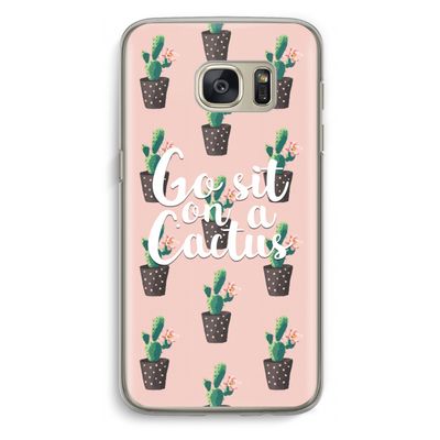 Cactus quote: Samsung Galaxy S7 Transparant Hoesje