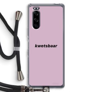 kwetsbaar: Sony Xperia 5 Transparant Hoesje met koord
