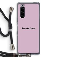 kwetsbaar: Sony Xperia 5 Transparant Hoesje met koord