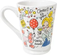 Blond Amsterdam xl mok aardewerk forever young 10x12.5cm multi