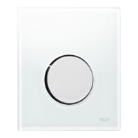 Urinoir Bedieningsplaat TECE Loop Glas Wit 10,4x12,4 cm (met glanzend chromen toets) - thumbnail