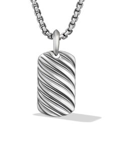 David Yurman petit pendentif en argent à détail Sculpté