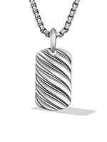 David Yurman petit pendentif en argent à détail Sculpté