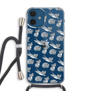 Poezen: iPhone 12 mini Transparant Hoesje met koord