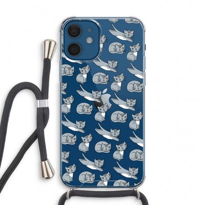 Poezen: iPhone 12 mini Transparant Hoesje met koord