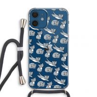 Poezen: iPhone 12 mini Transparant Hoesje met koord