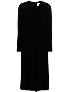 ISABEL MARANT robe mi-longue à col v - Noir