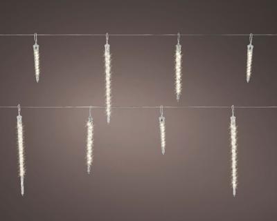 LED icicle lights l250cm-76l w.wit - Decoris