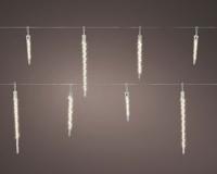LED icicle lights l250cm-76l w.wit - Decoris