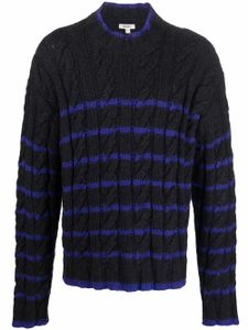 Phipps pull rayé en maille torsadée - Noir
