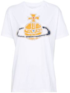 Vivienne Westwood t-shirt en coton à logo Orb imprimé - Blanc