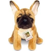 Knuffeldier hond Franse Bulldog - zachte pluche stof - premium knuffels - multi kleuren - 27 cm