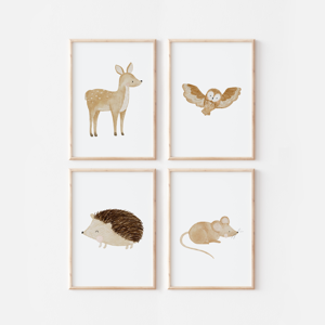 Posters - Dieren / Set van 4