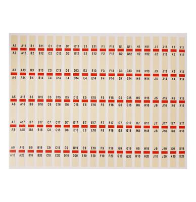 AMI WQ200 Wallbox Nummer Strips - Beige