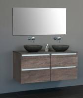 Badmeubel Trend Dynasty met 2 ronde kommen 120 Century Oak met 4 lades